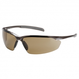 Bouton 250-33-1024 Commander Safety Glasses - Bronze Frame - Brown Anti-Fog Lens