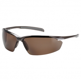 Bouton 250-33-1042 Commander Safety Glasses - Bronze Frame - Polarized Brown Lens