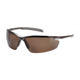 Bouton Commander Safety Glasses - Bronze Frame - Polarized Brown Lens