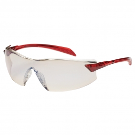 Bouton 250-45-1226 Radar Safety Glasses - Red Temples - Indoor/Outdoor Anti-Fog Lens