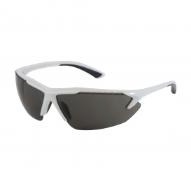 Bouton Blizzard Safety Glasses - White Frame - Gray Anti-Fog Lens
