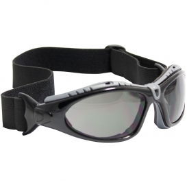 Bouton 250-50-0421 Fuselage Safety Glasses/Goggles - Black Foam Lined Frame - Gray Anti-fog Lens