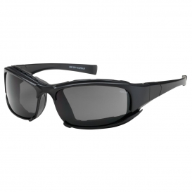 Bouton 250-CE-10091 Cefiro Safety Glasses - Black Foam Lined Frame - Gray Anti-fog Lens