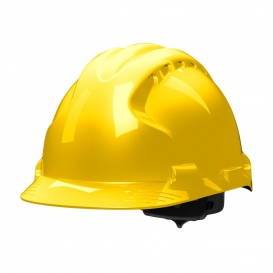 Yellow JSP Mk2/® Classic HDPE 6 Point Safety Helmet Work Hard Hat with Slip Ratchet