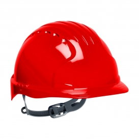 JSP Evolution 6131 Deluxe Hard Hat - Slip Ratchet Suspension - Red