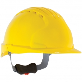JSP Evolution 6151V Deluxe Vented Hard Hat - Wheel Ratchet Suspension - Yellow