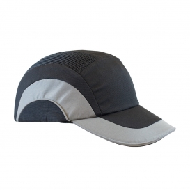 JSP ABR170 HardCap A1+ Baseball Bump Cap - Standard Brim - Black/Gray