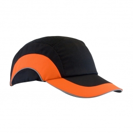 JSP ABR170 HardCap A1+ Baseball Bump Cap - Standard Brim - Black/Orange