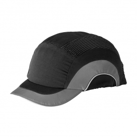 JSP ABS150 HardCap A1+ Baseball Bump Cap - Short Brim - Black/Gray