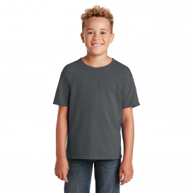 Jerzees 29B Youth Dri-Power Active 50/50 Cotton/Poly T-Shirt - Charcoal Grey