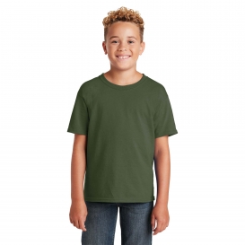 Jerzees 29B Youth Dri-Power Active 50/50 Cotton/Poly T-Shirt - Military Green