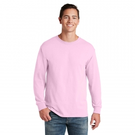 Jerzees 29LS Dri-Power 50/50 Cotton/Poly Long Sleeve T-Shirt - Classic Pink