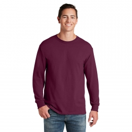 Jerzees Felpa Con Cappuccio Taglia 2XL, Colore Marrone (Maroon) - 50% Cotone 50% Poliestere
