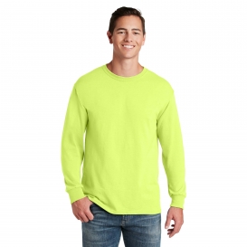 Jerzees 29LS Dri-Power 50/50 Cotton/Poly Long Sleeve T-Shirt - Safety Green