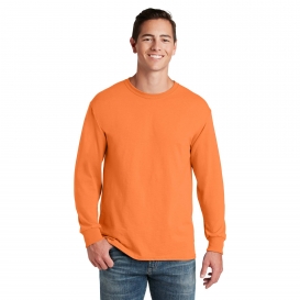 Jerzees 29LS Dri-Power 50/50 Cotton/Poly Long Sleeve T-Shirt - Safety Orange