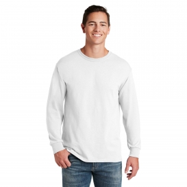 Jerzees 29LS Dri-Power 50/50 Cotton/Poly Long Sleeve T-Shirt - White