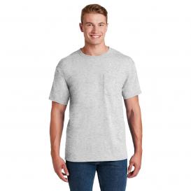 Jerzees 29MP Dri-Power 50/50 Cotton/Poly Pocket T-Shirt - Ash