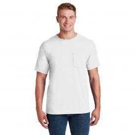 Jerzees 29MP Dri-Power 50/50 Cotton/Poly Pocket T-Shirt - White