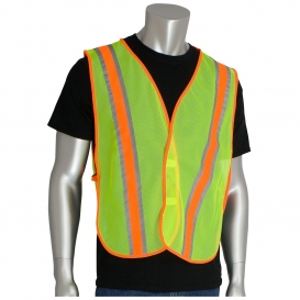PIP 300-0900 Non-ANSI Two-Tone Mesh Safety Vest - Yellow/Lime