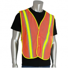 PIP 300-0900 Non-ANSI Two-Tone Mesh Safety Vest - Orange