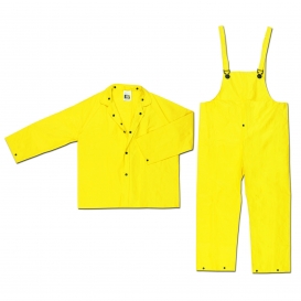 River City 3003 Wizard Series Limited Flammability 3 Piece Rain Suit - .28mm PVC/Nylon/PVC - Yellow
