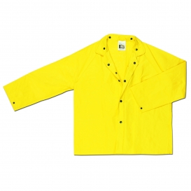 River City 300J Wizard Series Limited Flammability Rain Jacket w/ Detachable Hood - .28mm PVC/Nylon/PVC - Yellow