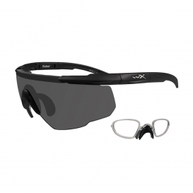 Wiley X Saber Advanced Sunglasses w/ RX Insert - Matte Black Frame - Grey Lens