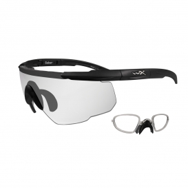 Wiley X Saber Advanced Safety Glasses w/ RX Insert - Matte Black Frame - Clear Lens
