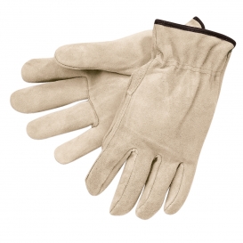 MCR Safety 3100 Split Cowhide Leather Drivers Gloves - Natural