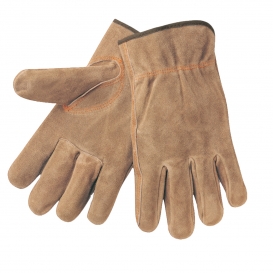 Memphis 3110 Split Cowhide Leather Drivers Gloves - Brown