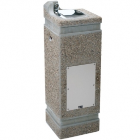 Model 3121FR Freeze-Resistant Vibra-Cast Reinforced Square Concrete Pedestal Drinking Fountain