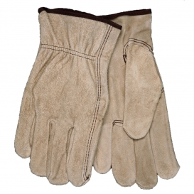 Memphis 3130 Split Cowhide Leather Driver Gloves - Unlined - Keystone Thumb