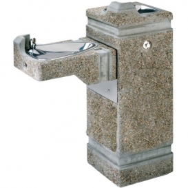 Model 3150FR Freeze-Resistant Hi-Lo Barrier-Free Concrete Pedestal Drinking Fountain