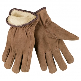 MCR Safety 3170 Split Cowhide Leather Driver Gloves - Acrylic Pile Lined - Keystone Thumb