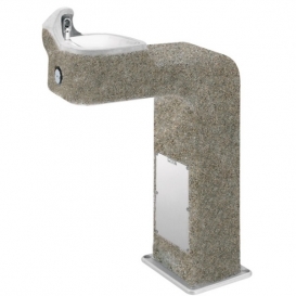 Model 3177 Barrier-Free Vibra-Crast Reinforced Concrete Pedestal Drinking Fountain