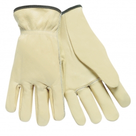 Memphis 3201 Select Grade Grain Cow Leather Driver Gloves - Straight Thumb - Tan