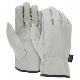 MCR Safety 3211 Select Grade Grain Cowhide Leather Drivers Gloves - Natural