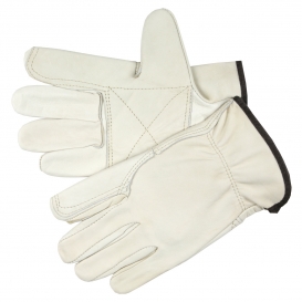 Memphis 32113DP Industry Grade Grain Cow Leather Driver Gloves - Double Palm - Wing Thumb