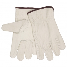Memphis 3213 Industry Grade Grain Cowhide Leather Drivers Gloves - Natural