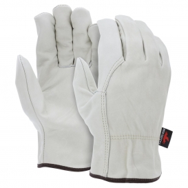 MCR Safety 3214 Select Grade Grain Cowhide Leather Drivers Gloves - Wing Thumb