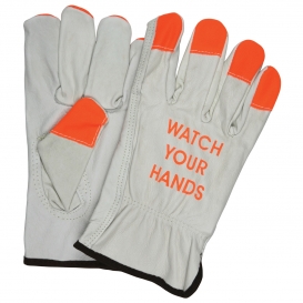 Memphis 3215HVI Economy Grade Cow Grain Driver Gloves - \