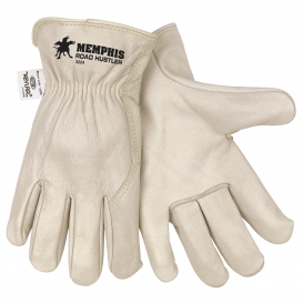 Memphis 3224 Road Hustler Cowhide Leather Drivers Gloves - Rolled Hem - Wing Thumb