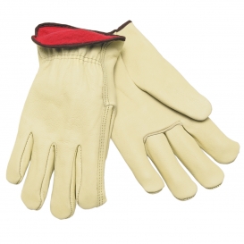 Memphis 3255 Industry Grade Cowhide Grain Leather Drivers Gloves - Fleece Lined - Straight Thumb