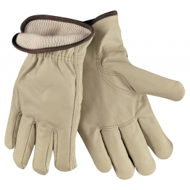MCR Safety 3280 CV Grade Cow Grain Leather Driver Gloves - Thermal Lined - Natural