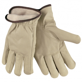 Memphis 3280 Industry Grade Cow Grain Leather Driver Gloves - Thermal Lined - Natural