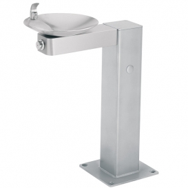 Model 3377G Barrier-Free Satin Finish Galvanized Steel Pedestal Drinking Fountain