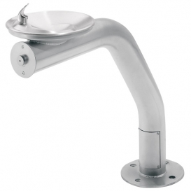 Model 3380G Barrier-Free Satin Finish Stainless Steel Pedestal Drinking Fountain