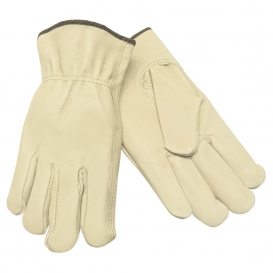 MCR Safety 3401 Industry Grade Grain Pigskin Drivers Gloves - Keystone Thumb - Natural