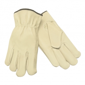 Memphis 3401 Industry Grade Grain Pigskin Drivers Gloves - Keystone Thumb - Natural