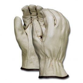 Memphis 3402 Economy Grade Grain Pigskin Leather Driver Gloves - Straight Thumb - Natural